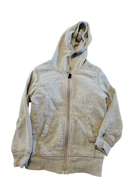 Kids Light Gray Zip-Up Hoodie Sweatshirt Garanimals Size 4t